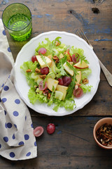 diet salad with celery and apple