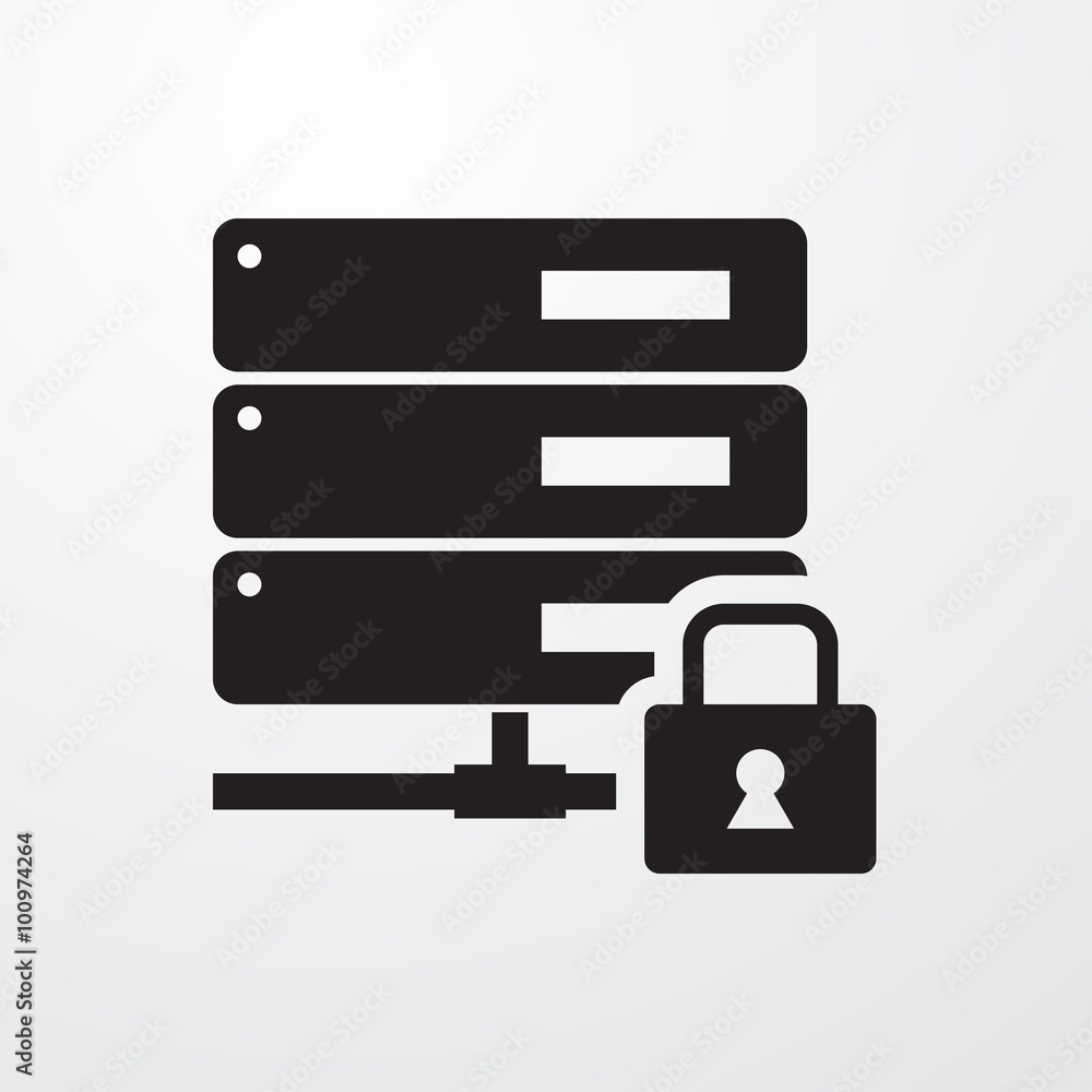 Poster database security protection icon