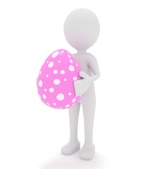 3D Männchen hält Osterei