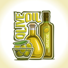 Vector illustration on the theme of olive oil