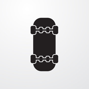 Skateboard icon for web and mobile.
