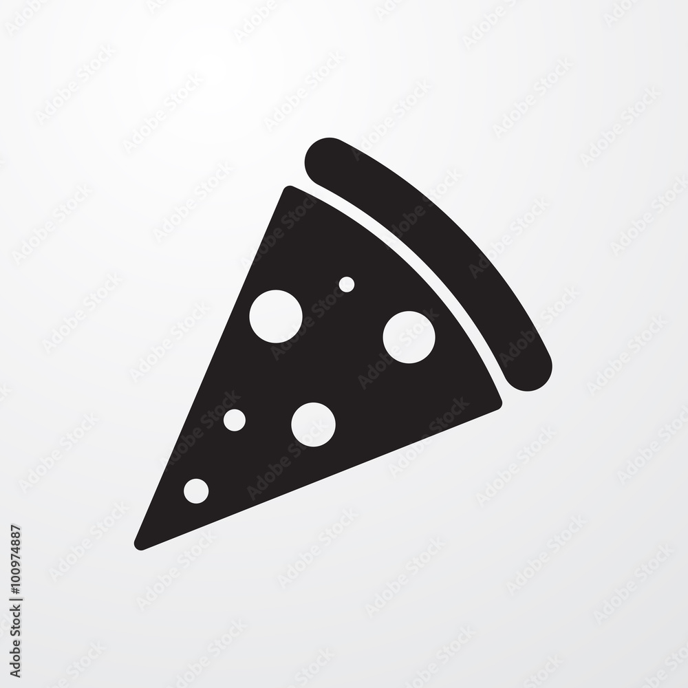 Aufkleber pizza icon for web and mobile.