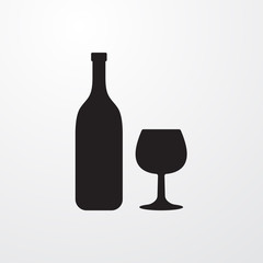 Champagne icon for web and mobile.