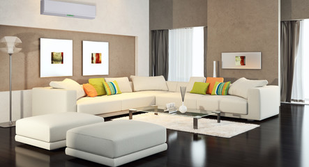Interno con aria condizionata