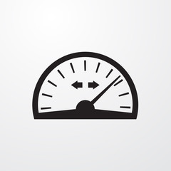 Speed, speedometer sign icon