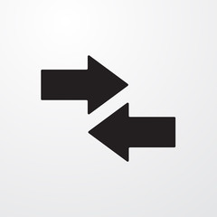 Left right arrow sign icon