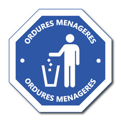 Logo ordures ménagères.