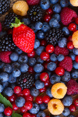 background of fresh berries