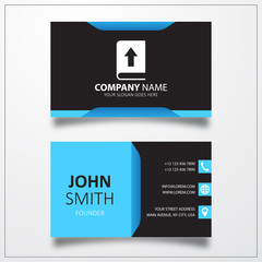 Sell, return book icon. Business card vector template.