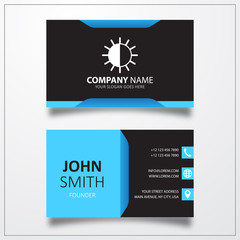 Brightness sign icon. Business card vector template.