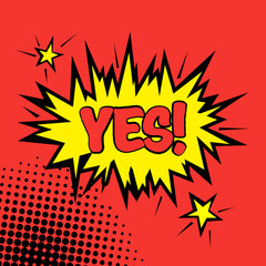 Comics Icon Banner - Pop Art Style - in vector