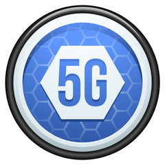 5G technology button sign