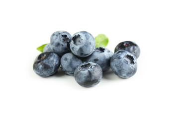 Blueberries isolated on a white