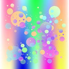bright bubbles vector background rainbow