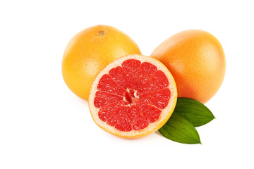 Grapefruit fruits isolated on a white background