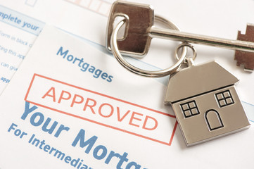 Mortgage Approved Loan Document With House Keys - 100981639