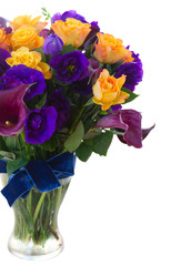 Calla lilly and eustoma flowers
