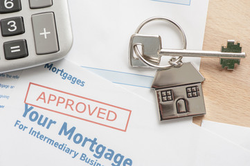 Mortgage Approved Loan Document With House Keys