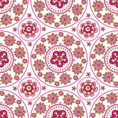 Floral seamless pattern. Vintage invitation card. Template frame design for card.