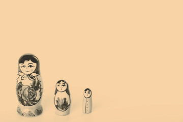 Russian Dolls Matryoshka Isolated on a white background