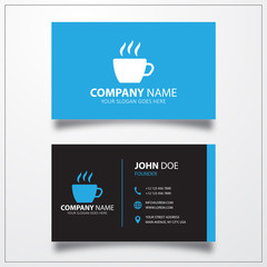 Cup of tea icon for web and mobile. Business card vector templat