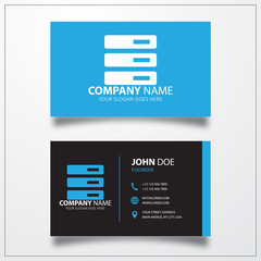 Data server sign icon. Business card vector template.