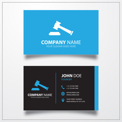 Law, court sign icon. Business card vector template.
