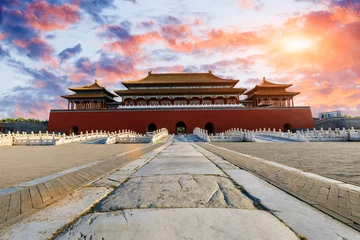 Fototapeten Die alten königlichen Paläste der Verbotenen Stadt in Peking, China © ABCDstock