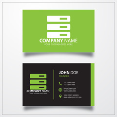 Obraz premium Data server sign icon. Business card vector template.