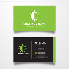 Brightness sign icon. Business card vector template.