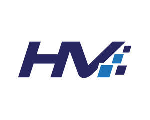 HV digital letter logo