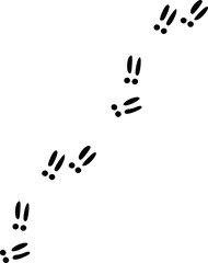 Deer track footprints