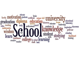 School, word cloud concept 3
