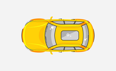 Sedan car top view