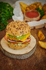 Home made burger