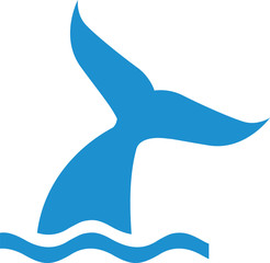 Obraz premium Lightblue whale fin