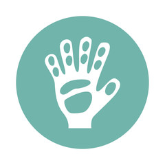 Obraz premium Goalie gloves icon