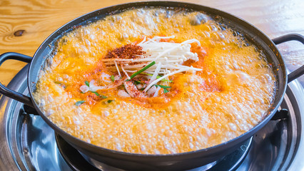 soft tofu soup - korean style