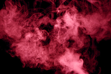 Fototapeta na wymiar purple steam on the black background