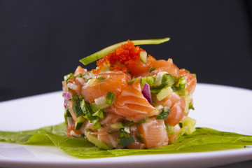 Salmon ceviche