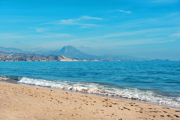 El Campello beach. Costa Blanca, Alicante. Spain 