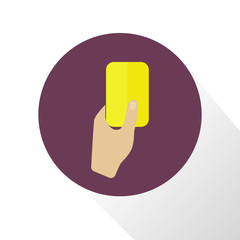 Illustration of yellow card icon