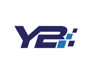 YB digital letter logo