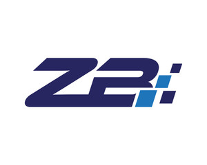 ZB digital letter logo