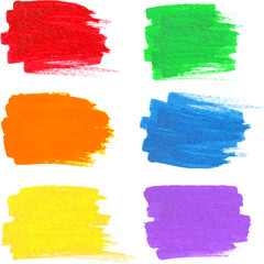 Bright rainbow colors vector marker stains