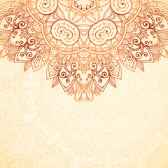 Ornate vintage background in mehndi style