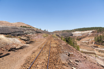 paisajes del enclave minero de R&iacute;o tinto en la provincia de Huelva, Andaluc&iacute;a