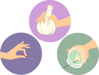 Alternative Medicine Hands Icons