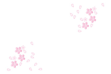 桜のメッセージカードのイラスト