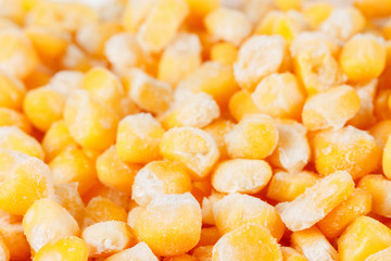 Frozen corn background